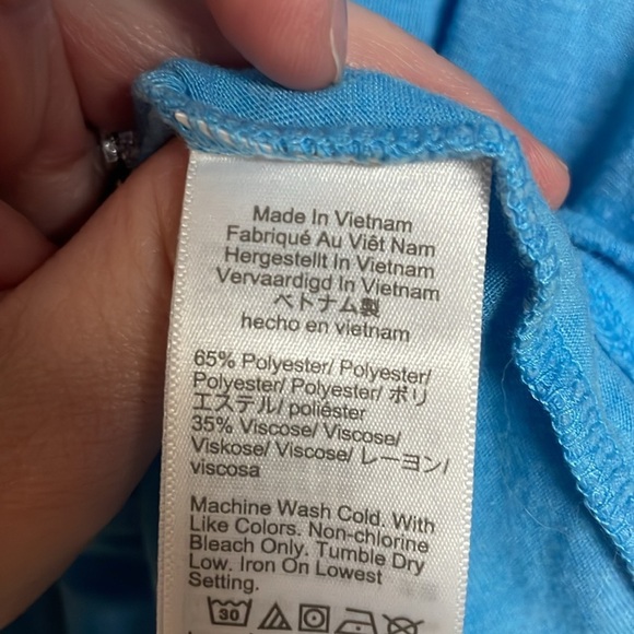 J. Crew size XS Blue Sleeveless High Neck Soft Tank Top with Tie Back Closure - Picture 4 of 8